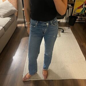 Abercrombie & Fitch Cross Waistband Ultra High Rise 90s Straight Jean